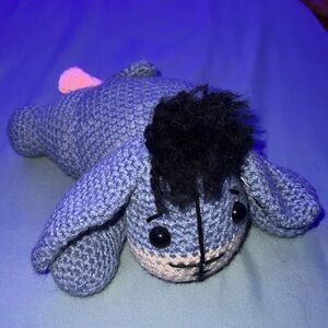 handmade disney eeyore crochet stuffed animal stuffie
